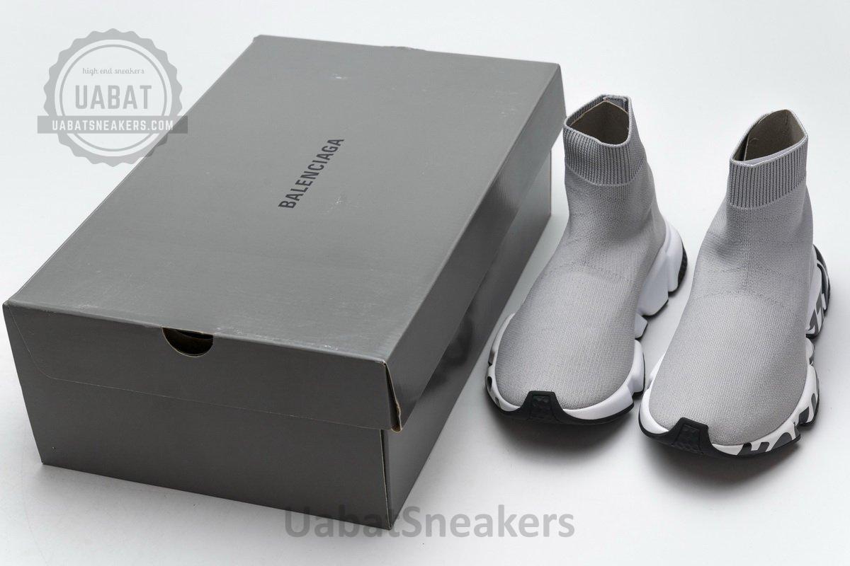 Balenciaga Stretch Mesh High Top Sneaker Grey - Image 3