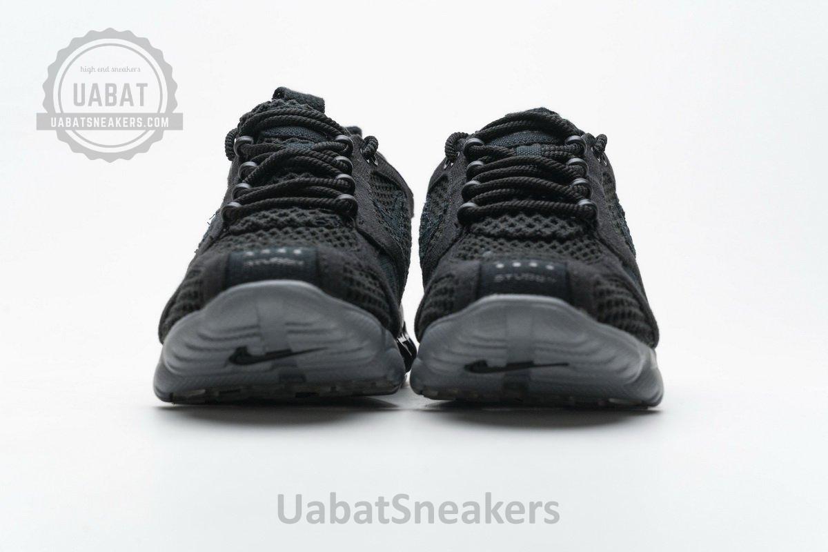 CQ5486-001 Stussy x Nike Air Zoom Spiridon Cage 2 Black Cool Grey - Image 4