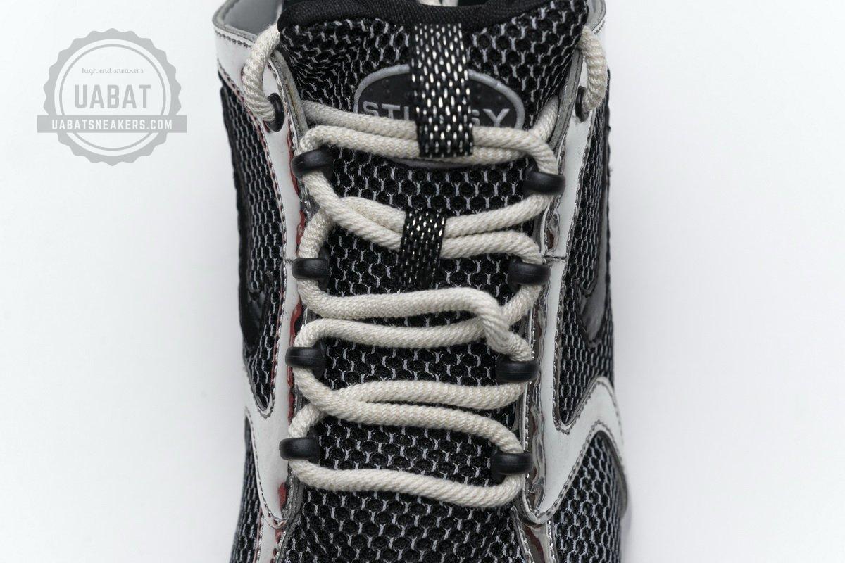CU1854-001 Stussy x Nike Air Zoom Spiridon Cage 2 Black Silver - Image 9