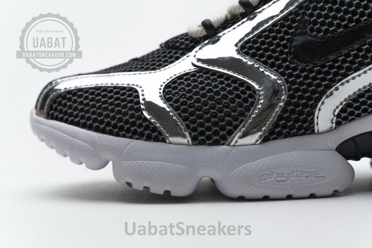 CU1854-001 Stussy x Nike Air Zoom Spiridon Cage 2 Black Silver - Image 11