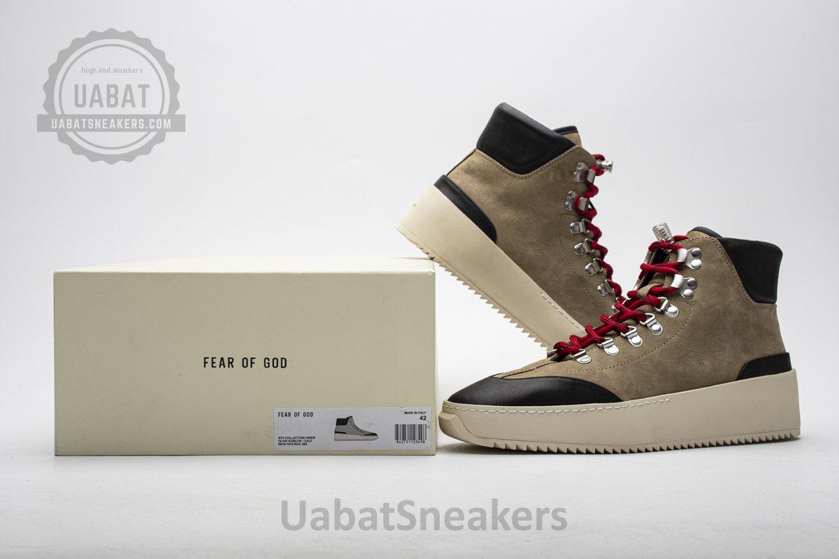 6S19-7015-NUC-304 Fear Of God 6TH Collection Hiker Olive Nubuck - Image 2