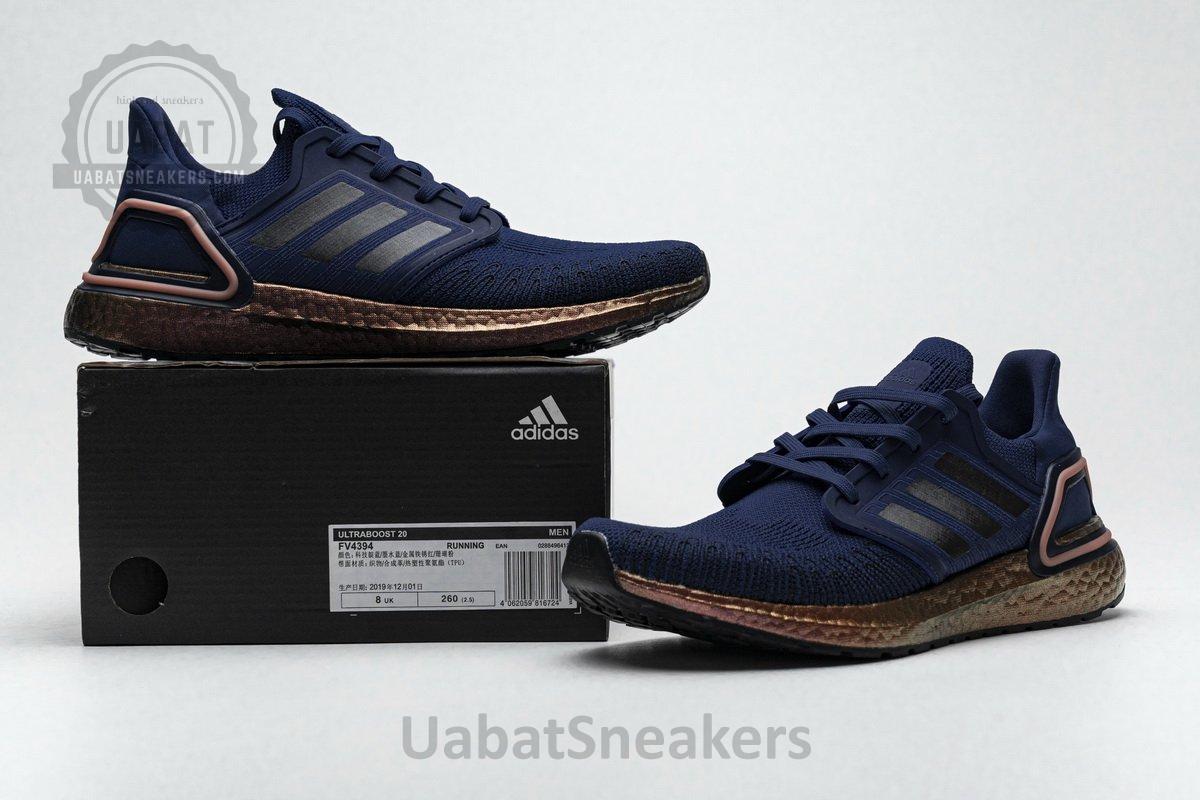 FV4394 adidas Ultra BOOST 20 CONSORTIUM Dark Blue Gold Real Boost - Image 2