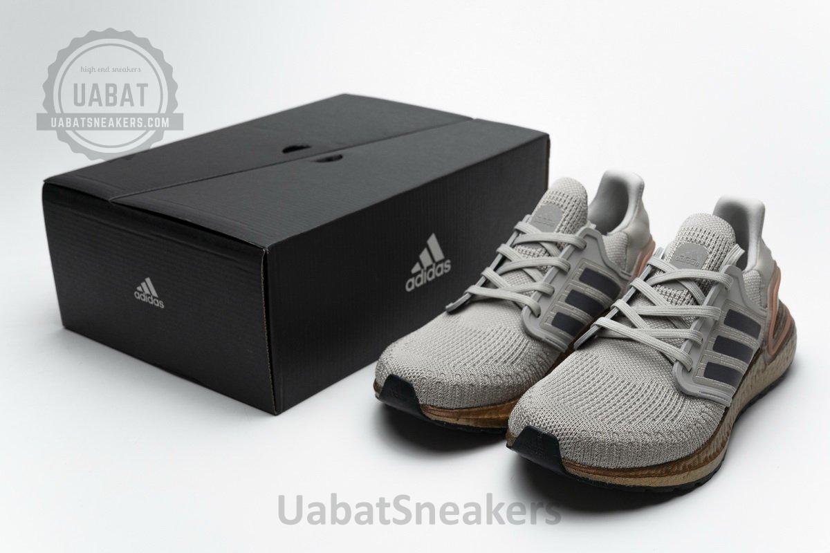 FV4389 adidas Ultra BOOST 20 CONSORTIUM Metal Grey and Coral Real Boost - Image 3