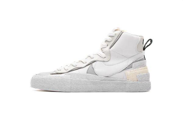 BV0072-100 Sacai x Nike Blazer Mid White Grey