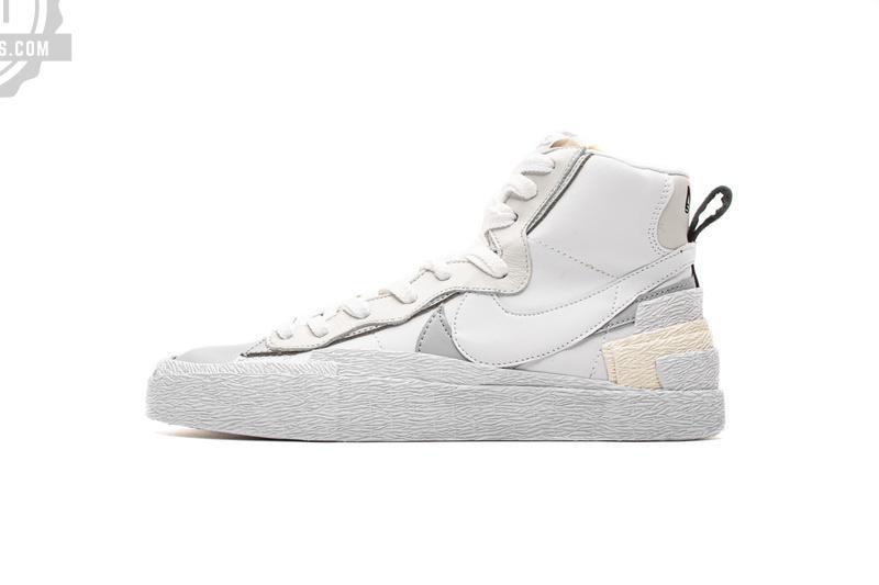 BV0072-100 Sacai x Nike Blazer Mid White Grey