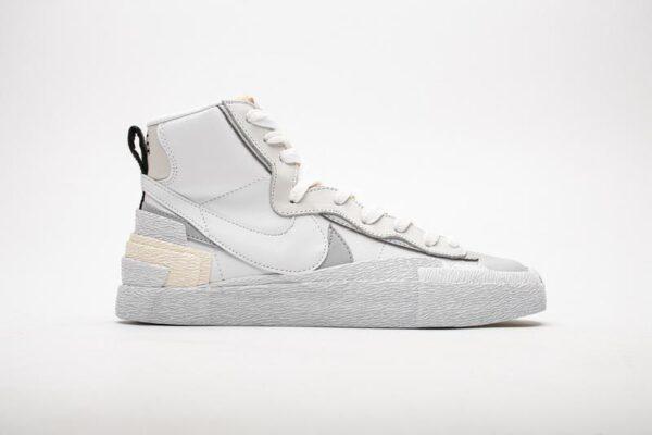 BV0072-100 Sacai x Nike Blazer Mid White Grey - Image 5