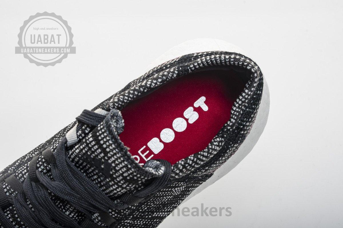 Adidas Pure Boost GO "Carbon/Core Black/Power Red" AH2323 - Image 4