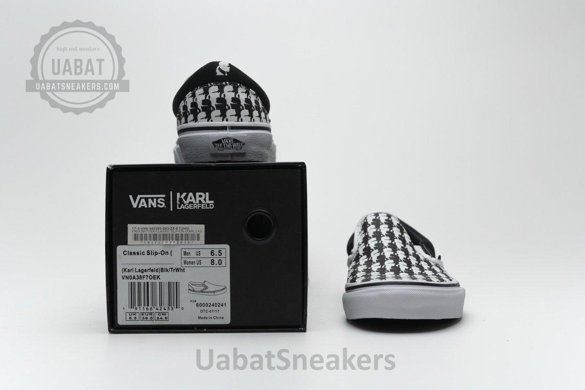 Vans Classic Slip-On Karl Lagerfeld Black White - Image 3