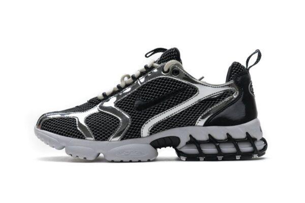 CU1854-001 Stussy x Nike Air Zoom Spiridon Cage 2 Black Silver