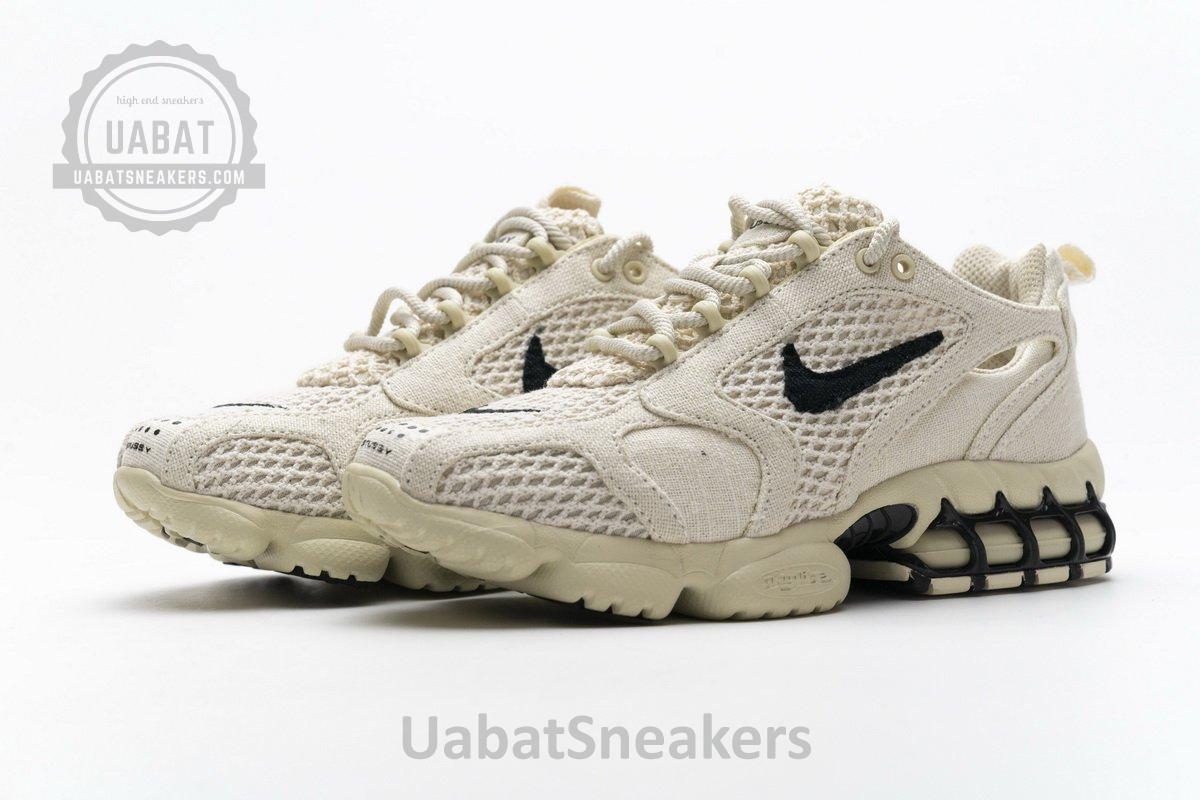 CQ5486-200 Stussy X Nike Air Zoom Spiridon Caged 2 Fossil - Image 5
