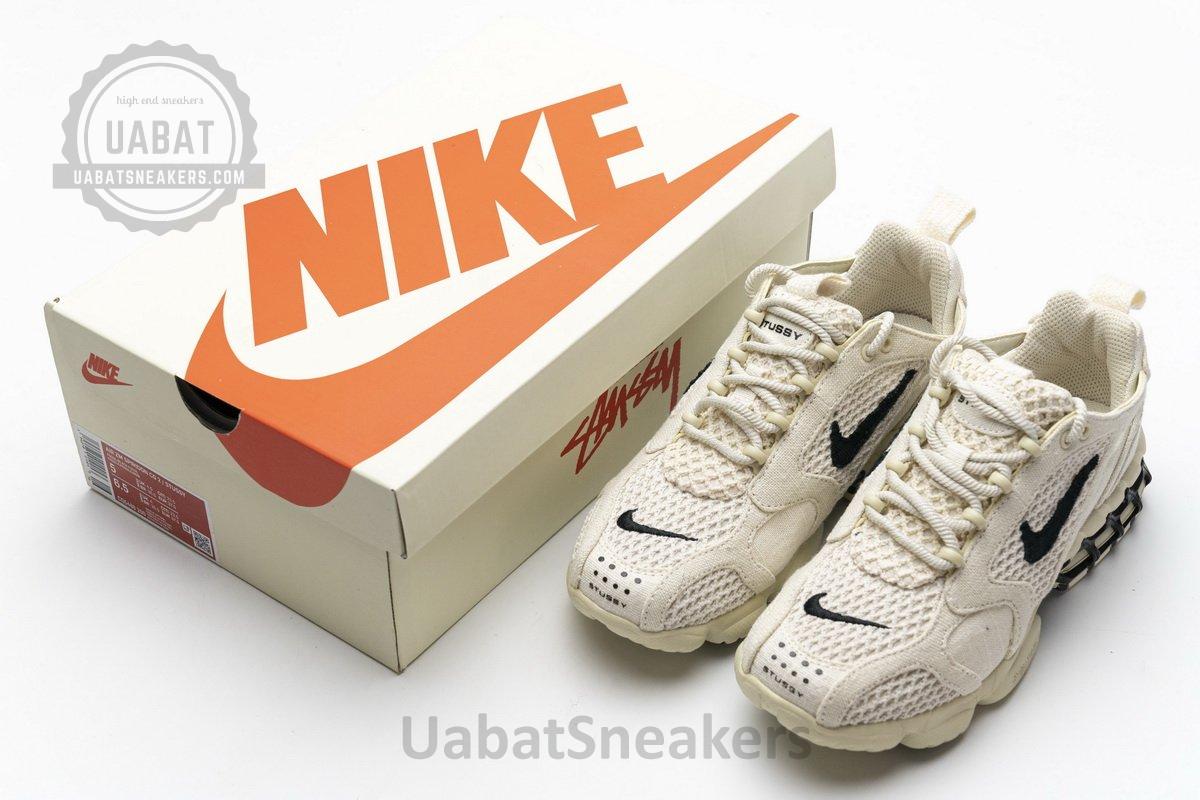 CQ5486-200 Stussy X Nike Air Zoom Spiridon Caged 2 Fossil - Image 3
