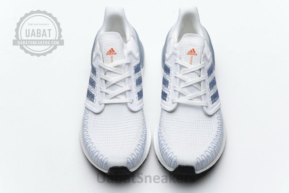 FY3454 adidas Ultra BOOST 20 White Light Blue - Image 4