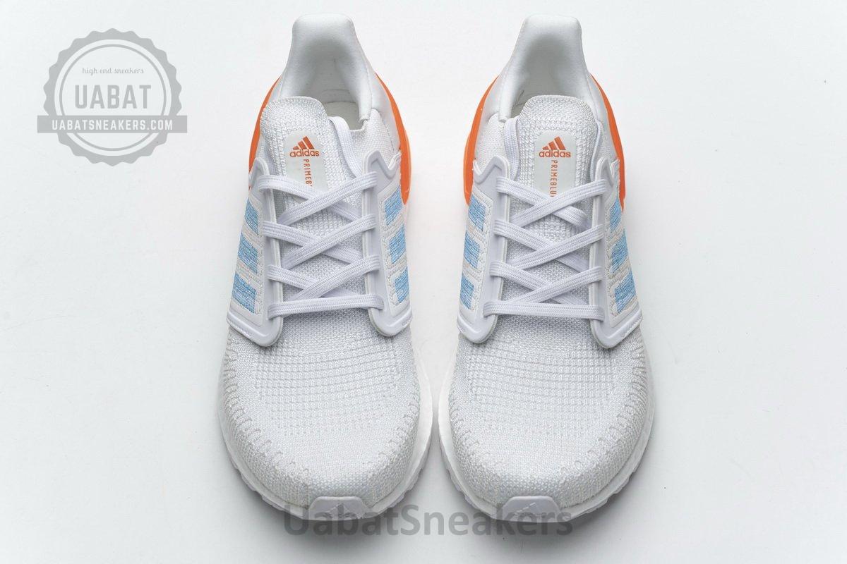 EG0768 adidas Ultra BOOST 20 Primeblue White Blue Orange - Image 5