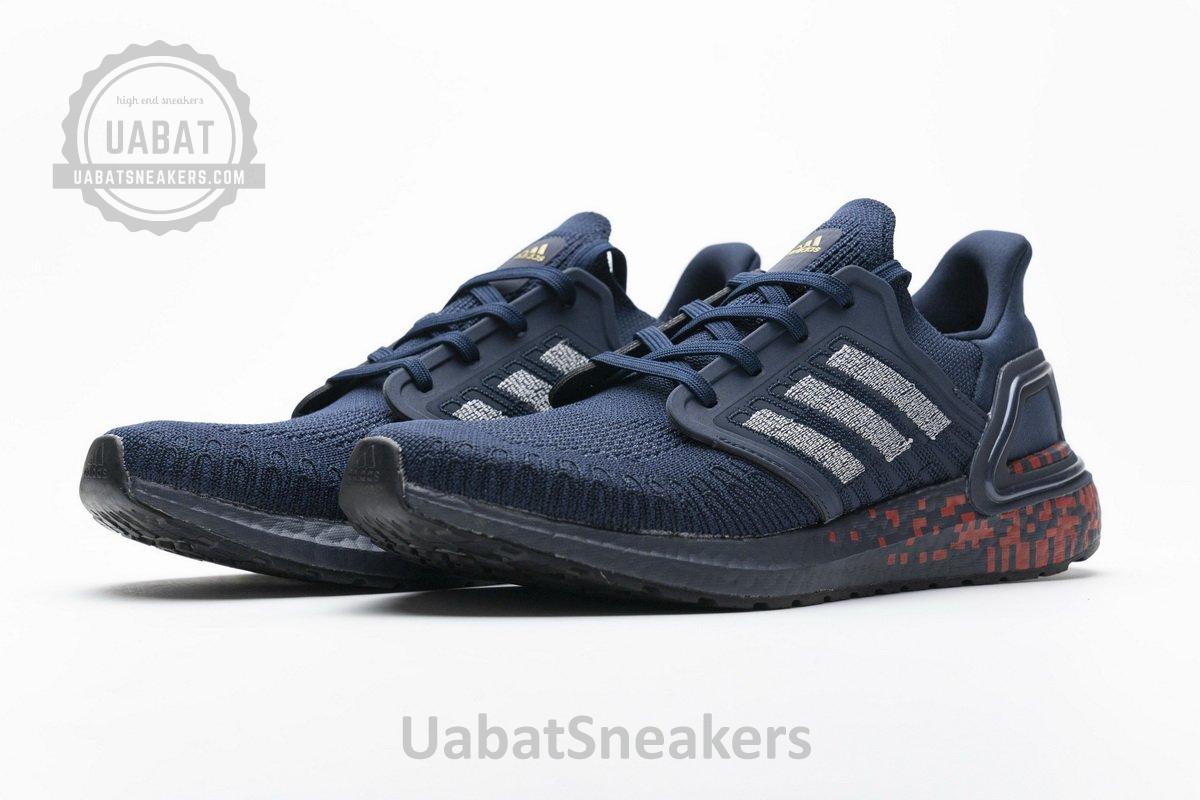 FY3451 adidas Ultra BOOST 20 CONSORTIUM Dark Blue Red Real Boost - Image 5