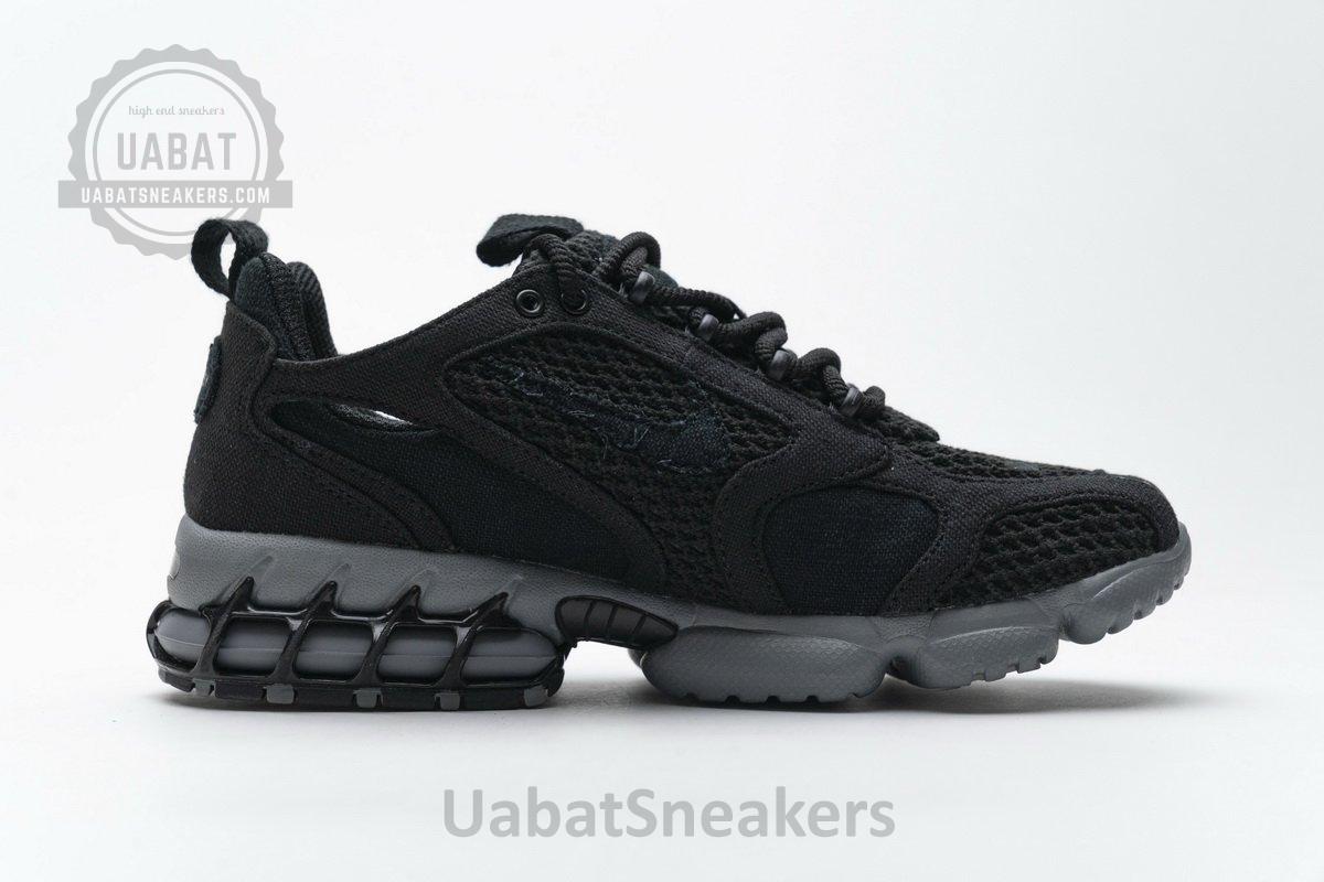 CQ5486-001 Stussy x Nike Air Zoom Spiridon Cage 2 Black Cool Grey - Image 9