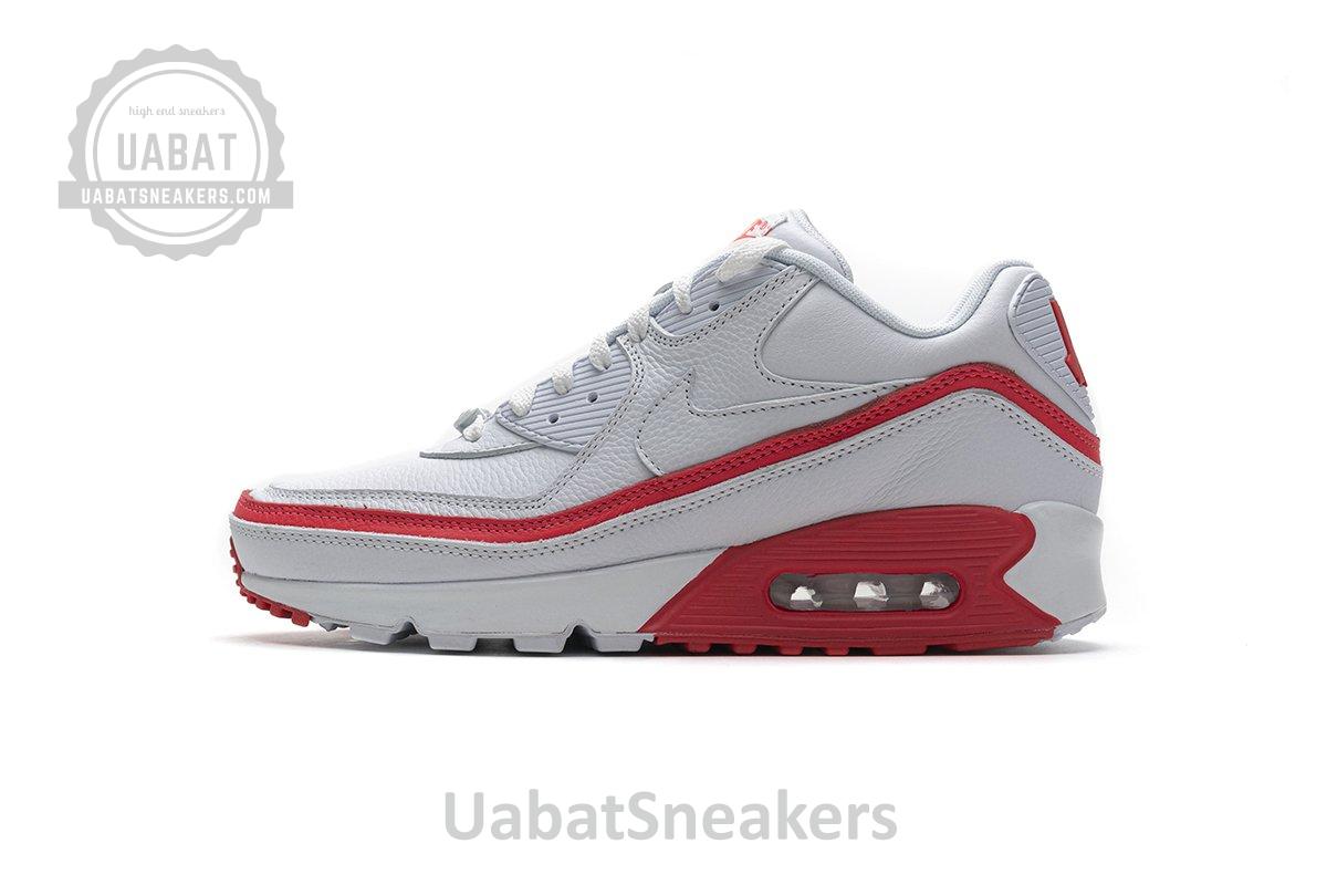 CJ7197-103 Undefeated x Nike Air Max 90 White Red
