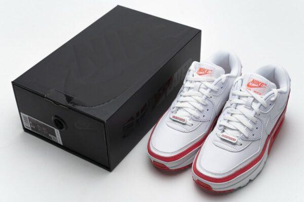 CJ7197-103 Undefeated x Nike Air Max 90 White Red - Image 2