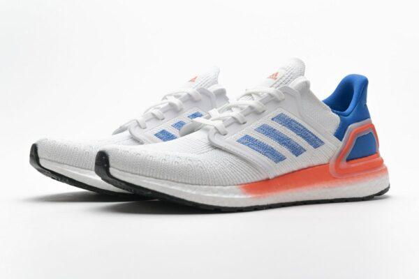 FY3453 adidas Ultra BOOST 20 White Blue - Image 4
