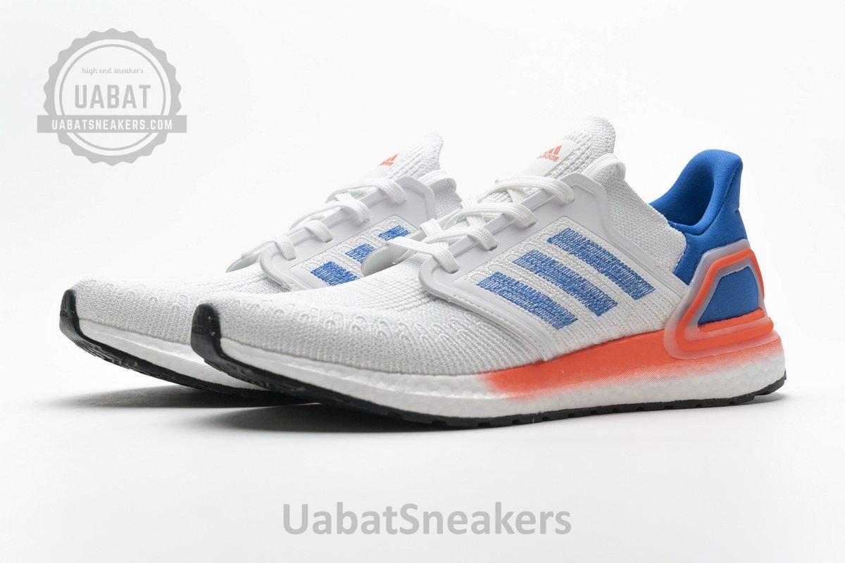 FY3453 adidas Ultra BOOST 20 White Blue - Image 4