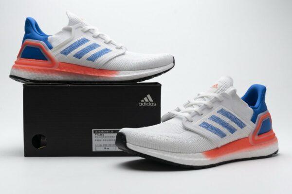 FY3453 adidas Ultra BOOST 20 White Blue - Image 3