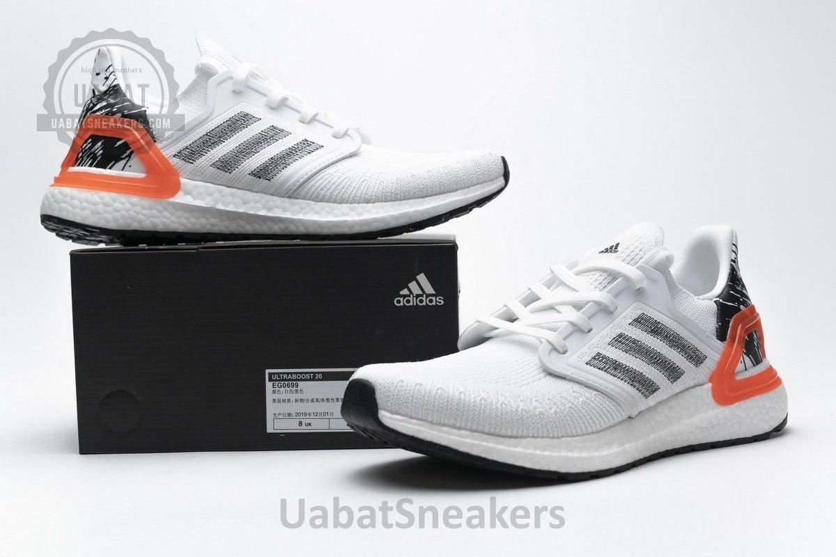 EG0699 adidas Ultra BOOST 20 Splatter White Black - Image 2