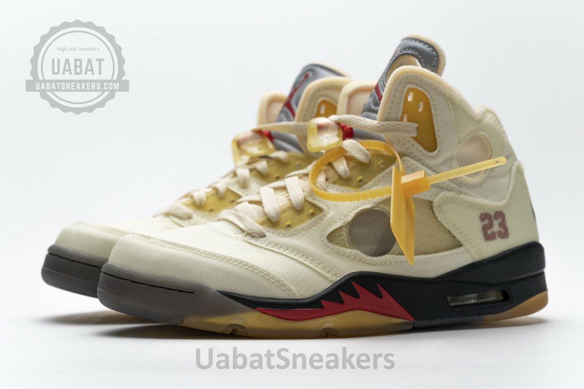 DH8565-100 OFF White x Air Jordan 5 Retro SP Sail - Image 6