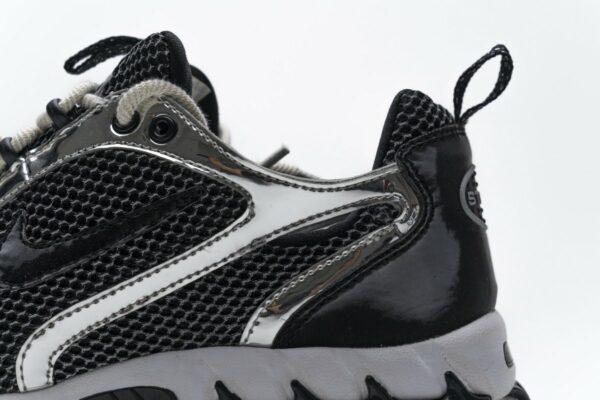 CU1854-001 Stussy x Nike Air Zoom Spiridon Cage 2 Black Silver - Image 17
