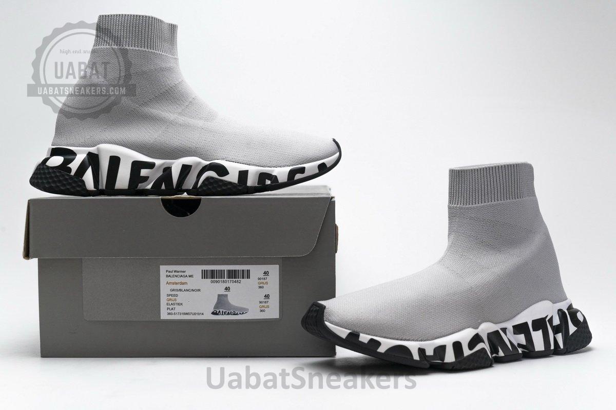 Balenciaga Stretch Mesh High Top Sneaker Grey - Image 2