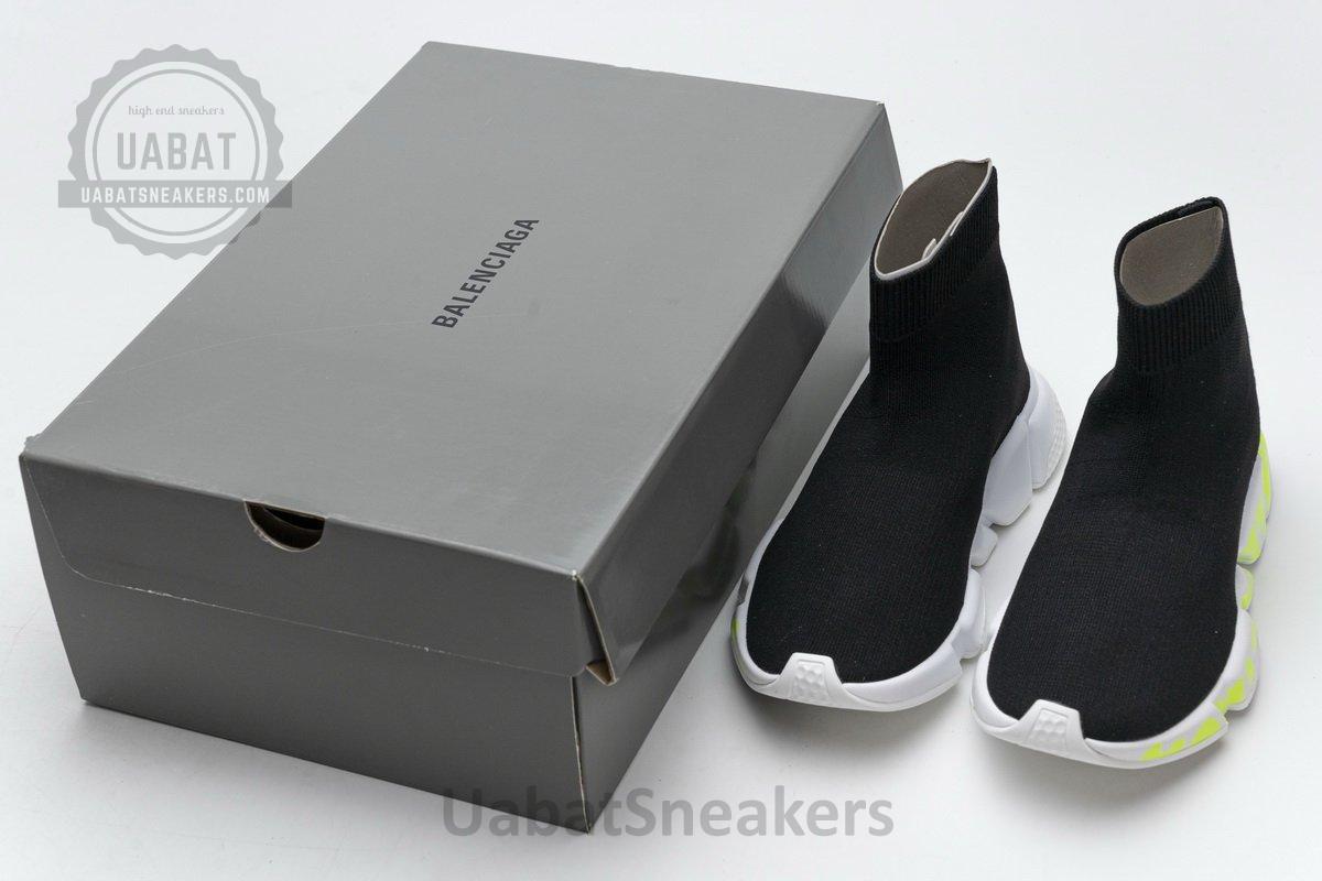 Balenciaga Stretch Mesh High Top Sneaker Black White - Image 3