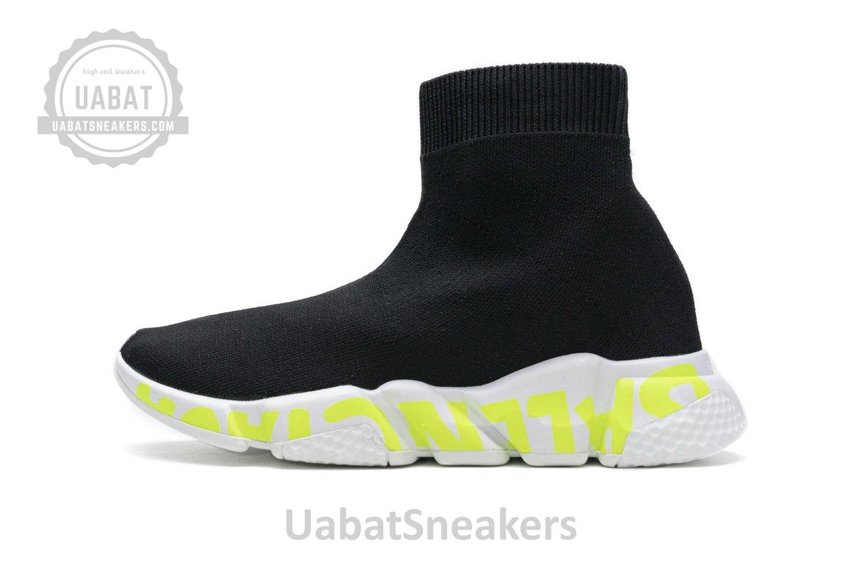 Balenciaga Stretch Mesh High Top Sneaker Black White