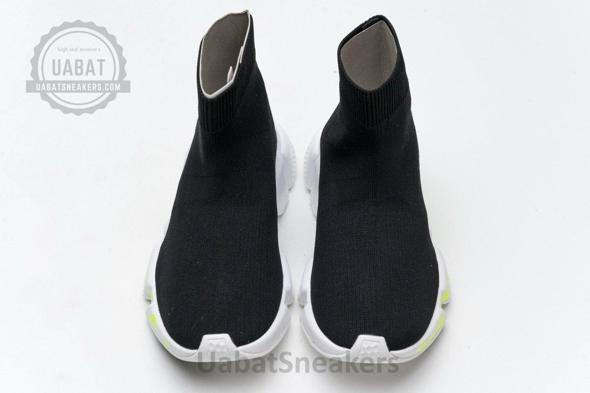 Balenciaga Stretch Mesh High Top Sneaker Black White - Image 4