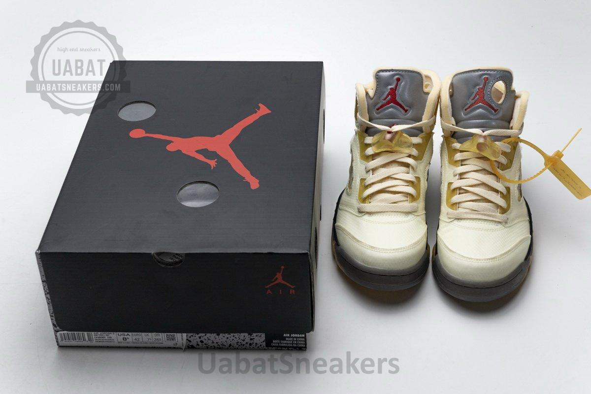 DH8565-100 OFF White x Air Jordan 5 Retro SP Sail - Image 3