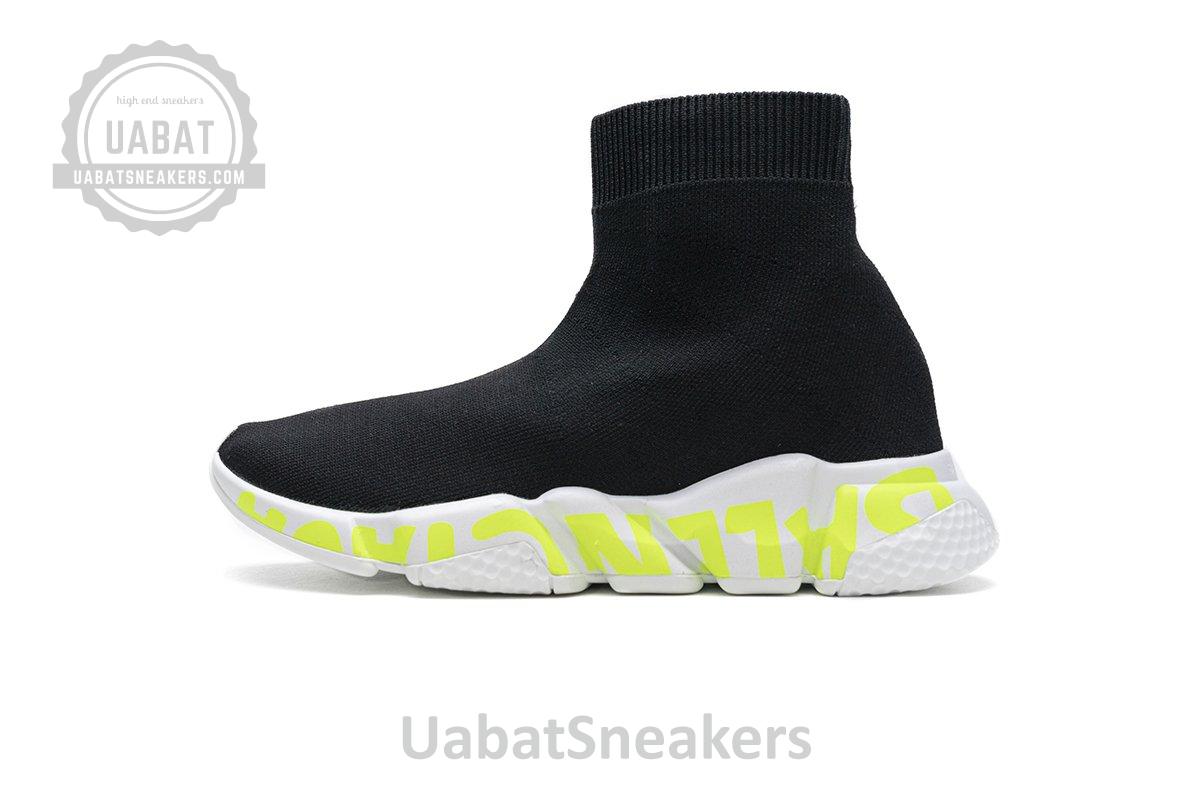 Balenciaga Stretch Mesh High Top Sneaker Black White - Image 15