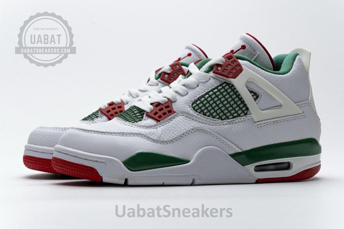 AQ3816-063 Air Jordan 4 Retro White Green Red - Image 6