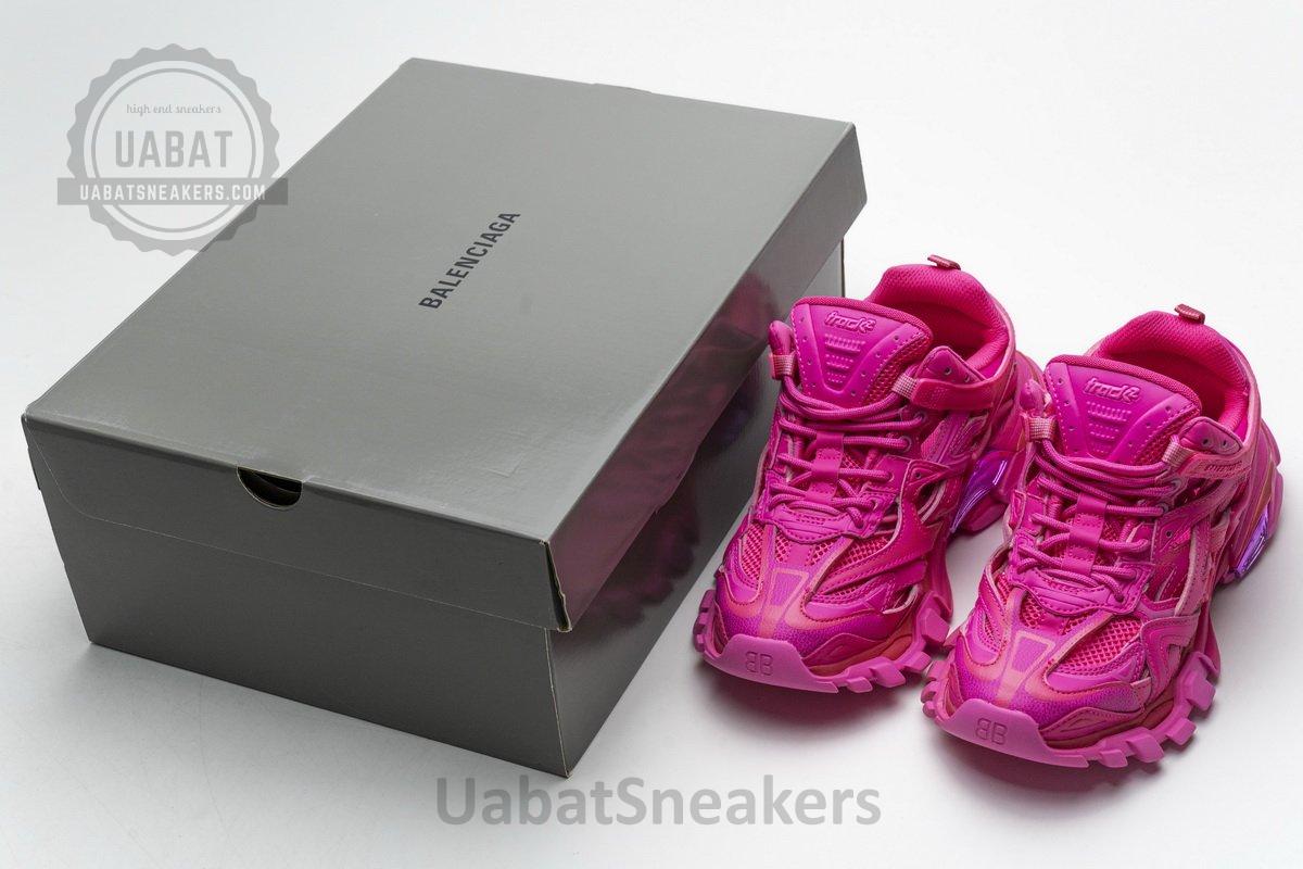 568615 W2FC1 5845 Blenciaga Track 2 Sneaker Fluo Pink - Image 3