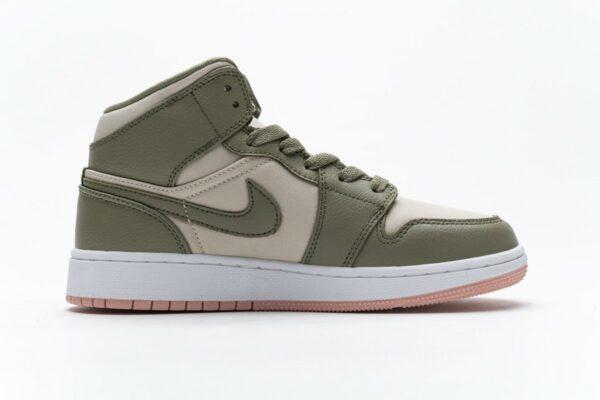 555112-225 Air Jordan 1 Mid GS Trooper Bleached Coral - Image 11