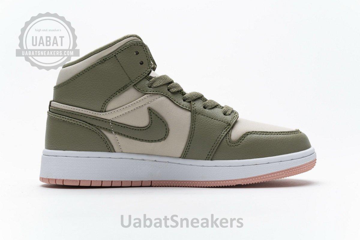 555112-225 Air Jordan 1 Mid GS Trooper Bleached Coral - Image 11