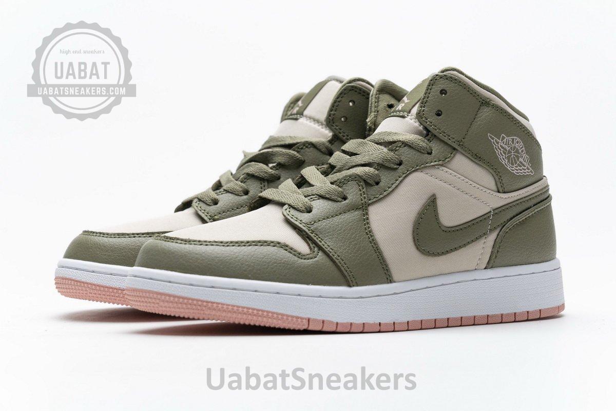 555112-225 Air Jordan 1 Mid GS Trooper Bleached Coral - Image 6
