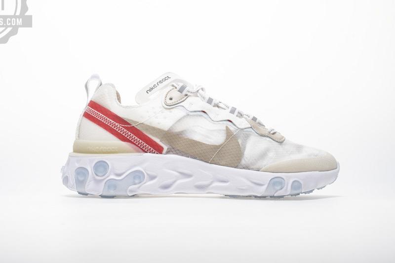 Nike React Element 87 “White Red” AQ1090-100 - Image 7