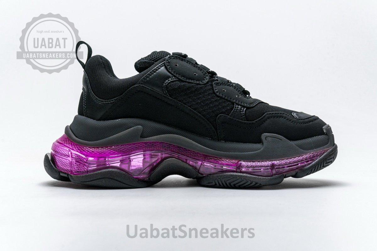 544351 W09O1 0829 Balenciaga Triple S Black Plum Red - Image 10