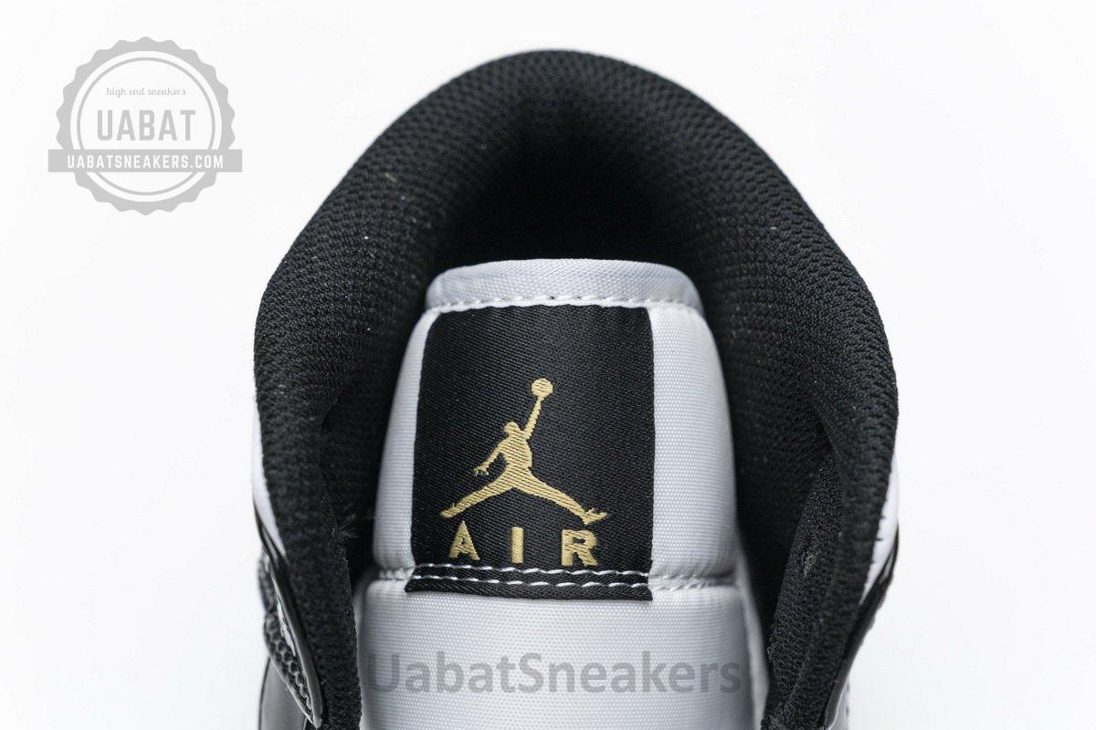 852542-007 Air Jordan 1 Mid Gold Patent Leather - Image 8