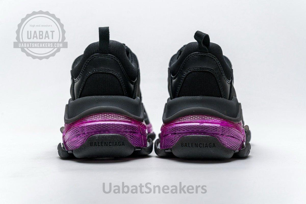 544351 W09O1 0829 Balenciaga Triple S Black Plum Red - Image 7