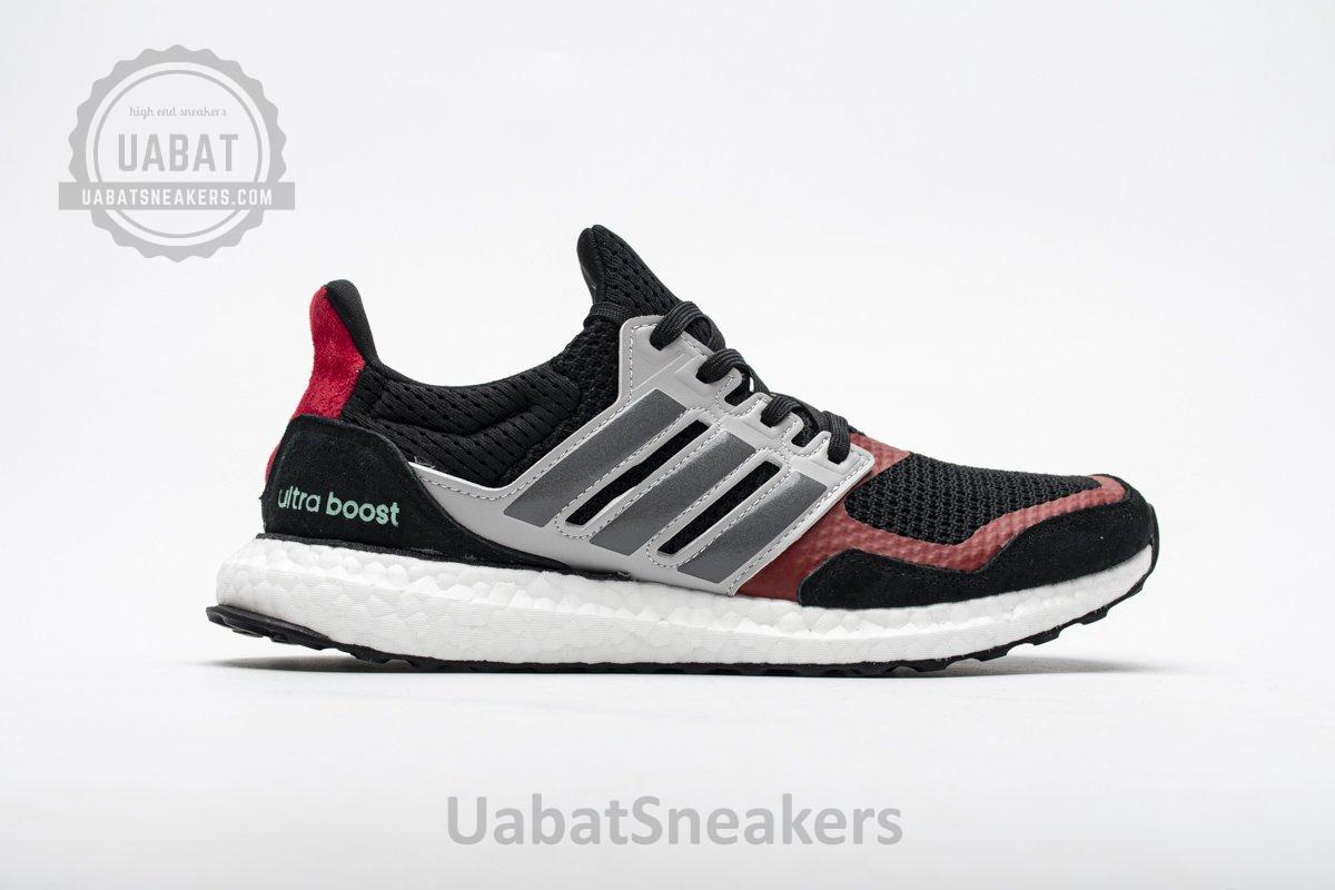 EF0724 adidas Ultra Boost S&L Black Grey Power Red Real Boost - Image 2