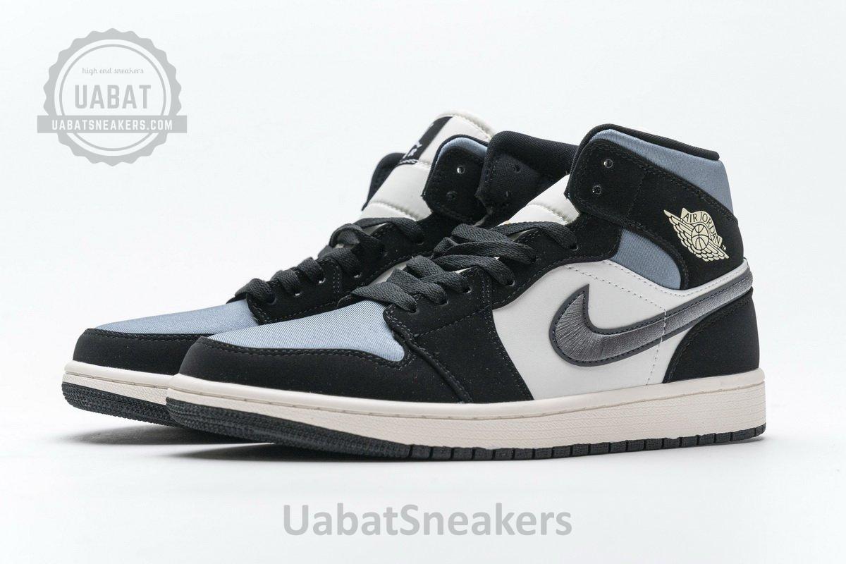 852542-011 Air Jordan 1 Mid SE “Satin Grey” - Image 6