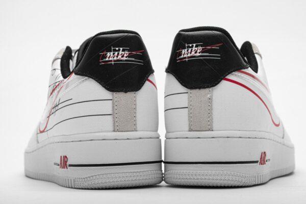 CK9257-100 Nike Air Force 1 '07 LV8 White Black Pure Platinum - Image 4