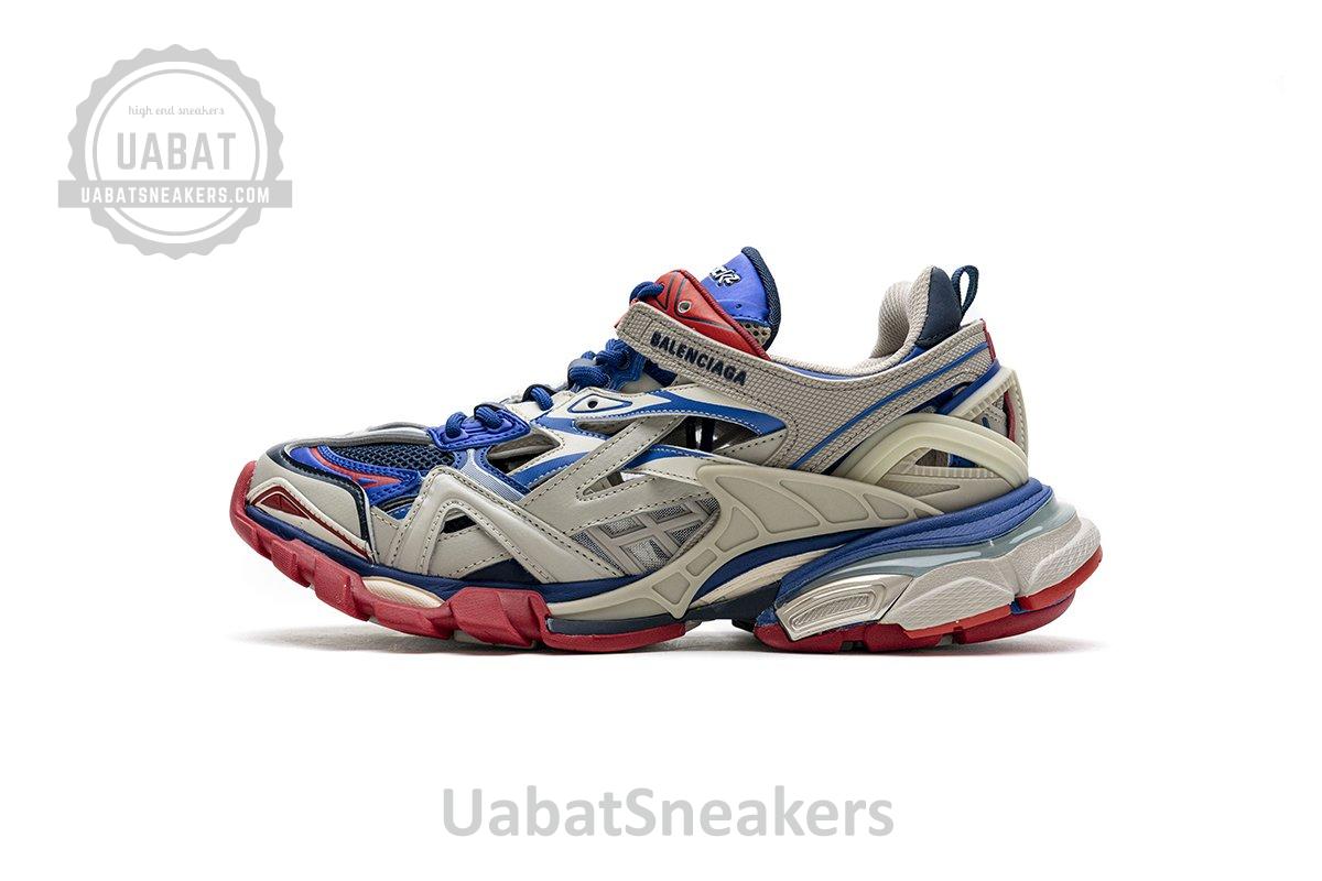 570391 W2GN2 8570 Blenciaga Track 2 Sneaker Beige Blue