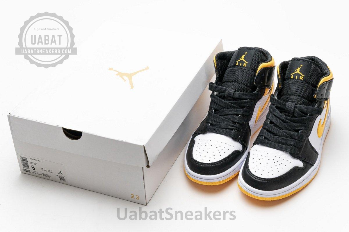 CV5276-107 Air Jordan 1 Mid SE Laser Orange Black - Image 3