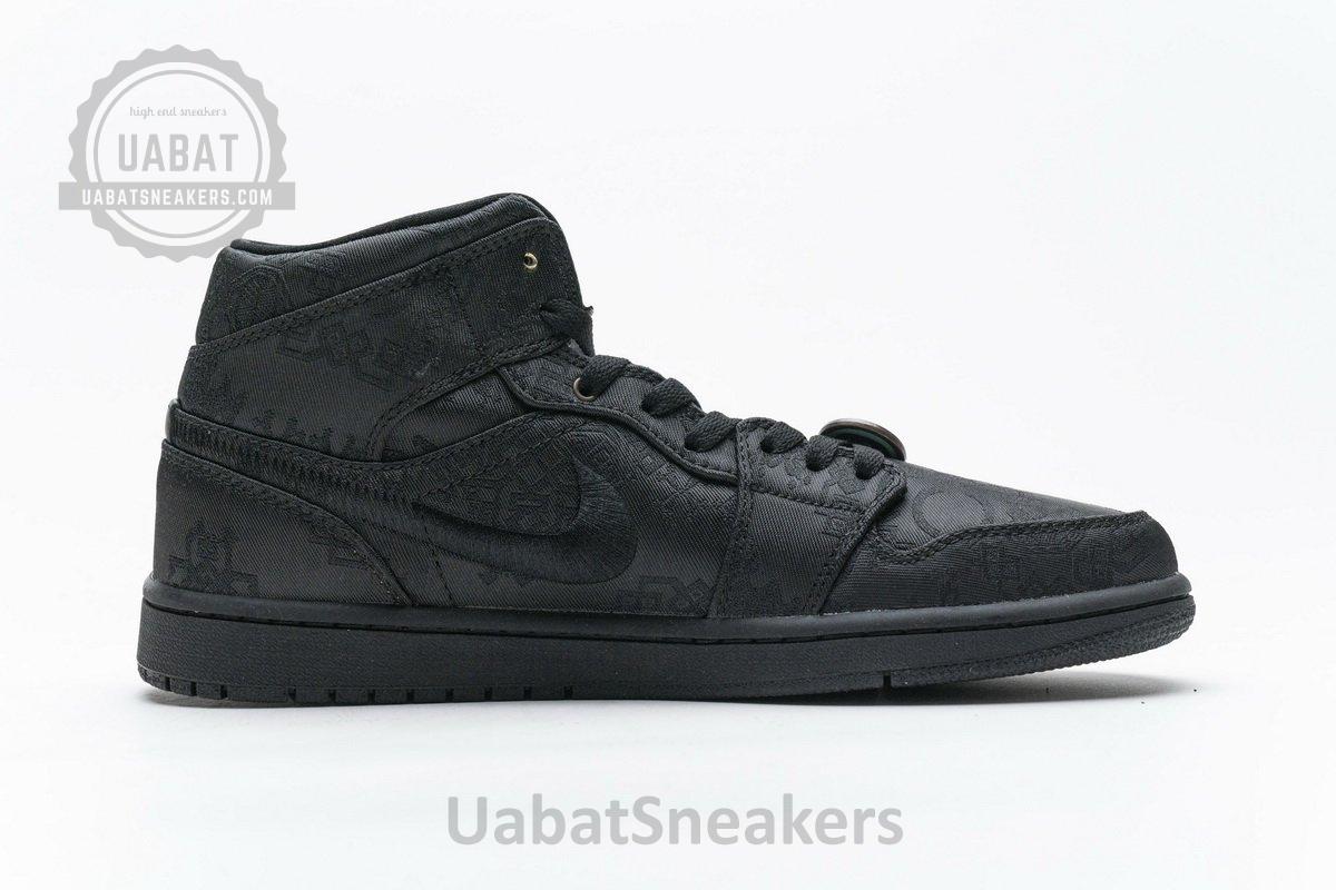 CU2804-300 Edison Chen x Air Jordan 1 Mid “Fearless Black” - Image 13