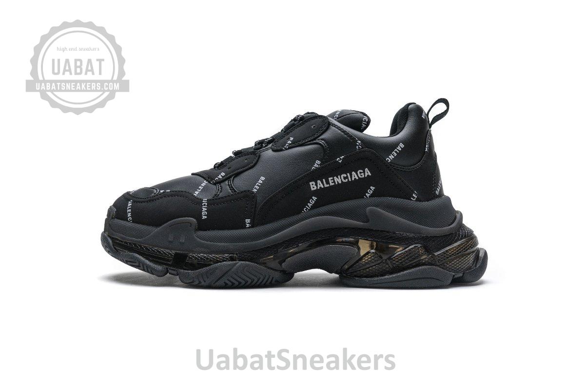 524039 W09E1 2021 Balenciaga Triple S Letter Black
