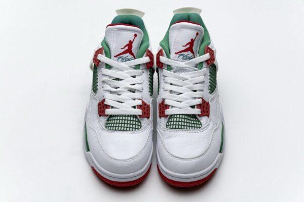 AQ3816-063 Air Jordan 4 Retro White Green Red - Image 4